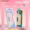 Klavyeler Zifriend Za68 Pro 68 Tuşlar 3 Modlar Mekanik Klavye PBT RGB Kablosuz Bluetooth 2.4GHz Sıcak Değiştirilebilir 65% 60% 60 Oyun Klavyeleri Q231121