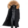 メンズファーフェイクファーラヴェルッシュ防水冬のコートメンズX-Long Parkas Real Fox Fur Liner Natural Raccoon Fur Collar Hood Thick Warm Mal Jacket 231120