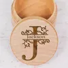Fontes de festa caixa de punho de madeira personalizada nome personalizado links de noivado armazenamento de abotoaduras para homens presentes de solteiro de casamento homem