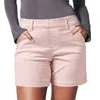 Pantalones cortos activos de sarga elástica para mujer, ajuste Regular, bolsillo, senderismo, verano, tacones cortos, Harem
