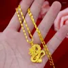 Łańcuchy smok choker naszyjnik dla mężczyzn kobiety punkowy hip hop złoty kolor