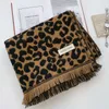 Scarves MoriBty Winter Plaid Imitation Cashmere Scarf Women Luxury Leopard Print Tassle Shawl Wraps Warm Pashmina Hijab Sjaal for Ladies 231120