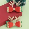 Accessori per capelli 2 pz/set Clip di Natale Ragazze Principessa Kawaii Alce Orecchio Forcine Scintillante Cuoio DELL'UNITÀ di elaborazione Tornante Per I Bambini Regalo di Natale Del Partito