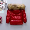 Manteau en duvet de canard blanc pour enfants, Parka d'hiver pour garçons et filles, vêtements imperméables, combinaison de neige, vêtements en vraie fourrure, 2023