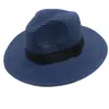 Herrkvinnor Straw Bucket Hats Wide Brimmed Summer Beach Caps for Adults Dress Hat Ua Sun Visor Neck Protection Unisex Classic Design