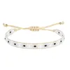 Strand Kelitch Color White Miyuki Bracelets مثلث قابلة للتكديس الصداقة المصنوعة يدويًا المجوهرات الصيفية