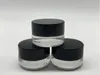 500 x 3G Bottle Traval Small Cream Make -up glazen pot met aluminium deksels Wit PE Pad 3cc 1/10oz Cosmetische verpakking Glass Jar
