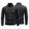 Herensweaters Herfst Winter Warme coltrui Heren Casual coltrui gebreide trui Houd mannelijke trui Gebreid wollen