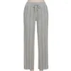 Pantalon Femme WUXIATE Y2K Vintage Gris Jogging Pantalon de survêtement Femmes Streetwear Hip Hop Rayé Sports Surdimensionné Kpop Basic Wide Leg Joggers