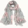 Foulards 2023 Est Ombre Fleur Imprimer Fringe Châles Coton Stripe Floral Écharpe Wrap Hijab 6 Color10pcs / LOT