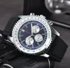 Montre à quartz automatique pour hommes Tous les cadrans fonctionnent en acier et bracelet en cuir montres pour hommes 1884 Top montres de marque de luxe Fasshion BREITL Super NAVITIMER montre de luxe