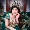 Quinceanera Elbiseler 2024 Omuzdan Kapalı Altın Aplikler Tatlı 15 Balo Elbise Boncuklu Balon Elbise Meksika Junior Vestidos De XV Anos