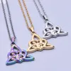 Charms 3pcs Keltische knoop charme RVS Triquetra symbool hangers DIY oorbellen ketting sieraden maken bevindingen handgemaakt