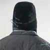 Berets sowiecki czapek czapka futra grube, ciepły pluszowy flap na narciarstwo