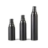 bottiglia di pompa per lozione cosmetica airless in plastica opaca vuota di lusso nera 15 ml 30 ml 50 ml Jelok