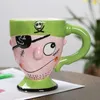 Tasses 300ML Creative Pirate Céramique Personnalisé Bureau Tasse À Café Mignon Dessin Animé Petit Déjeuner Tasse À Lait Poignée Épaissi