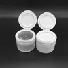4Oz 120G/ML Refillable White Plastic Empty Makeup Jar Pot with Inner &Flip Lid Travel Face Cream/Lotion/Cosmetic Storage Container PP Xowkw