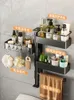 Bathroom Shelves Shelf In The Bathroom Kitchen Spice Rack Wall-mounted Corner Shower Shelf Place Shampoo Cosmetics Bathroom Kitchen Hanging Shelf 230421