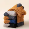 Mens Socks Thicken Warm Colorblock Fluffy Coral Fleece Winter Floor Sleeping Trendy Plush Cosy Soft Daily Wear Home Sock Women 231120