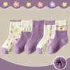 Çocuk Çoraplar 5 Çift/Lot 1-12T Çocuk Çorapları Sonbahar Kış Terry Kalın Pamuk Çoraplar Bebek Çorap Karikatür Sevimli Erkekler ve Kızlar Havlu Çoraplar 231121