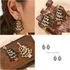 Charme Europeu e American Crossborder New Handmade Diamond Christmas Tree Afles Ear Personalidade da moda Hollow C Dhgarden dhknc