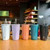 Thermoses Straw Cup With Lid Stainless Steel Thermos Mug Coffee Tea Cold Drink Bottle Water Thermal Tumbler Vacuum Flasks 231120