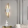 Lampes murales Lampe LED moderne pour chambre à coucher Fond de chevet Lumières en marbre TV à côté du couloir Allée Décoration de la maison Illuminatio