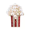 Brooches Fashion Vintage Style Popcorn Brooch For Women Coat Accessories Enamel Pin