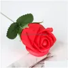 Ghirlande di fiori decorativi Fiori decorativi romantici Rose Rose artificiali con confezione regalo Creativo San Valentino Natale Casa Dr Dhje1