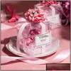 Confezione regalo 24 pezzi Custodia di lusso Acrilico trasparente Cubo quadrato Scatola di caramelle Trattare Scatole per alimenti Contenitore per matrimonio Baby Show Dayupshop Drop Del Dhup3