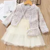 Ensembles de vêtements Corée Style Japonais Printemps Automne Mode Enfants Vêtements Fille 3Pcs Manteau À Manches Longues Robe Cartable Enfants Ensemble 3 10Y 231120