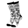 Calcetines para hombre Símbolo de tatuaje Armadura vikinga Impresión 3D Algodón largo Ciclismo Casual Novedad Alto Hombres Mujeres Divertido Colorido-5