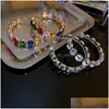 Hoop Huggie Fashion Colorf Big Crystal Hoop Kolczyki geometryczne dla kobiet Oświadczenie biżuterii dostawa biżuteria Earr dhgarden otm5d