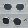 Lunettes de soleil Iatlian Vintage Acétate Cadre rond Ameriacn Fashional Marque Simple Design Shades Lunettes