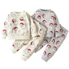 Clothing Sets Ceeniu Baby Christmas Clothes Outfit Sets Boys Girls Santa Claus Sweatshirts and Pants Pajamas Set For borns Year Costume 231120