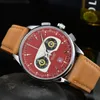 Men luxury designer Automatic quartz tachymetre chronograph watch Mens auto 5 hands leather band owl Watches U2