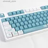 Tangentbord EVA 00 GMK 135 KEYS ANIME MEKANISKA Tangentbord PBT KeyCaps XDA Profil Dyesubed Blue White Gaming Custom Key Caps Q231121