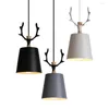 Pendant Lamps Modern Nordic Wood Antler Lights Simple Led Hanging Lighting Lamp Fixture Kitchen Island Bar Children's Room Home Decor