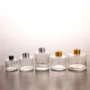 50ml 100ml 150ml 200mlクリアな空の部屋の香りのリードディフューザーガラスボトルラウンドラグジュアリー100ml send by UPS/Ocean Express PJRXK