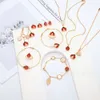 Chinese Van Clef Van Clover Bracelet Our Leaf Clover Bracelet Desginer Clover Net Red Ins Minority Design Sense Fanjia Lucky Five Flower Ladybug Beetle Necklace Brac