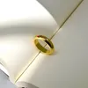 Buchstaben Designer Ringe für Frauen Verlobungsring Größe 10 plattiert Silber golden rund glatt einfarbig Bague Mode Männer versprechen Luxus Ring Paar ZB054 F23