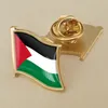 Broche d'insigne de drapeau de la Palestine en cristal époxy, broches de drapeaux du monde