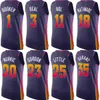 Printed Basketball Man Women Nassir Little Jersey 25 Josh Okogie 2 Drew Eubanks 14 Keita Bates-Diop 21 Jusuf Nurkic 20 Grayson Allen 8 City Black White Orange Purple