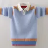 Pullover Winter Children S Odzież chłopca Sweter Kniting Sweter Produkty Bawełniane Produkty Keep Warm Boy 231120
