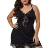 Vrouwen spaghetti riemen nachthowns kant sexy slaapdress plus size nachtdress satijn lingerie sets dames pyjama's thuiskleding