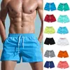 Shorts masculinos moda casual praia respirável secagem rápida verão masculino cinta de natação boxer futebol tênis treinamento