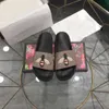 Designer maschili pantofole da donna con box polvere originale fiori neri tela scarpe verdi sandali estivi di lusso