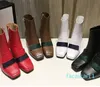 Designer Heels Shoes Leather Ankle Boots Black Booties Winter Snow Knee High Heel Brown Tall Pumps