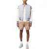 Designerkläder Fritidsrockar 2023 Sommar Nytt Rhude Mode High Street Dragsko Mode Ullebokstav Präglade Lösa Fritidsshorts Män Ytterkläder vindjacka