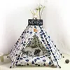 kennels pens Pet Tent House Dog Bed Portable Removable Washable Teepee Puppy Cat Indoor Outdoor Kennels Cave with Cushion and Blackboard 231120